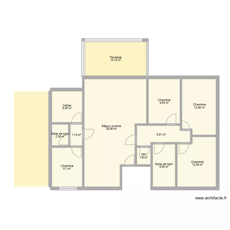 DOSANTOS. Plan de 13  et 142 m²