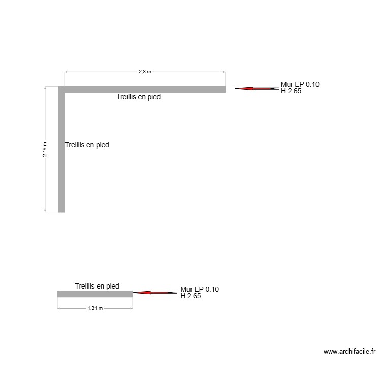 mur robot. Plan de 0 pièce et 0 m2