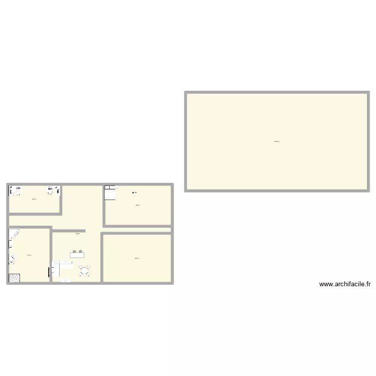 maison. Plan de 6  et 550 m²