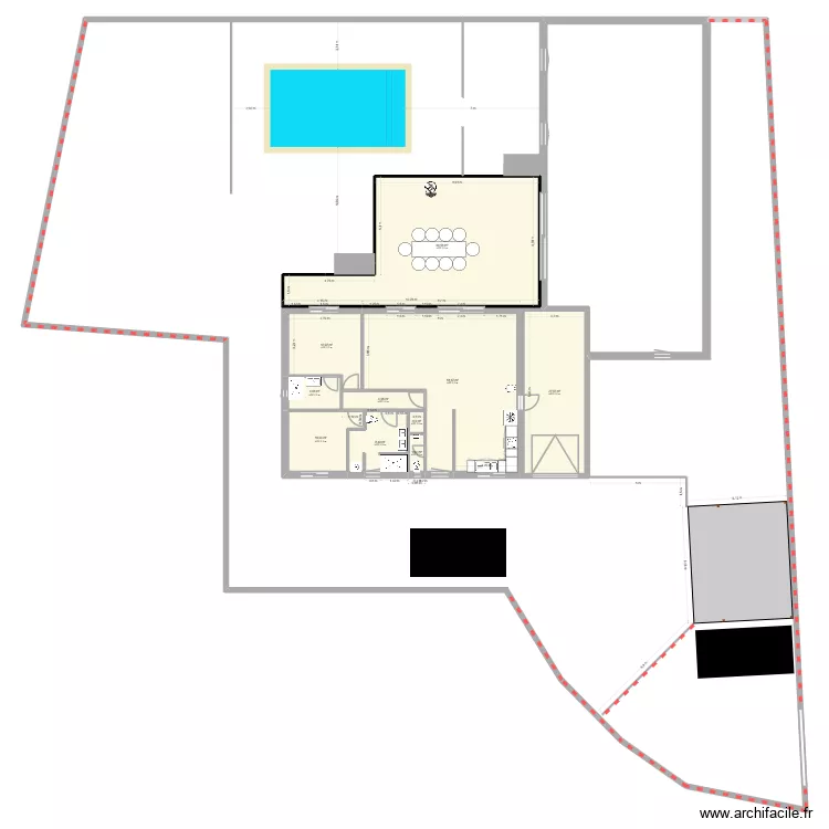 BB_maison. Plan de 10  et 186 m²