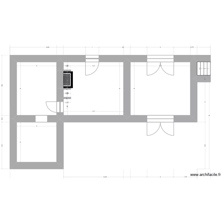 GARD RDC. Plan de 4 Pièces et 57 m²