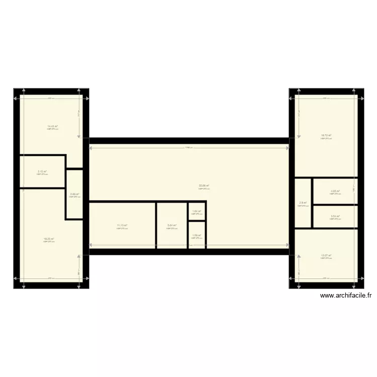maison moderne. Plan de 