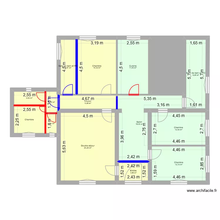 Plan rdc Mousseaux. Plan de 15  et 138 m²