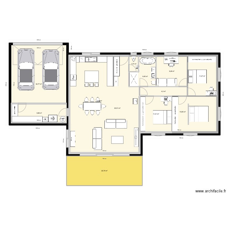 Maison bulhon 2. Plan de 12 pièces et 335 m2