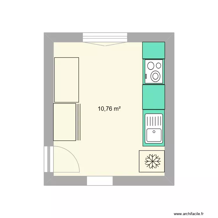 Cuisine Theix. Plan de 1 Pièce et 11 m² Cuisine Theix. Plan de 1 Pièce et 11 m²