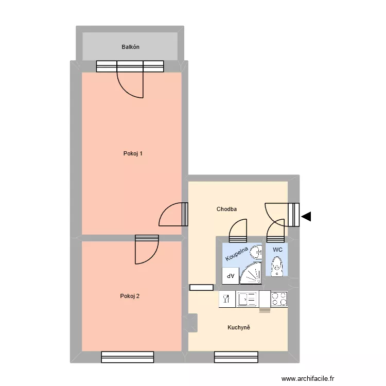 Sokolsk&aacute; tř&iacute;da 2537, byt 1. Plan de 13  et 176 m²
