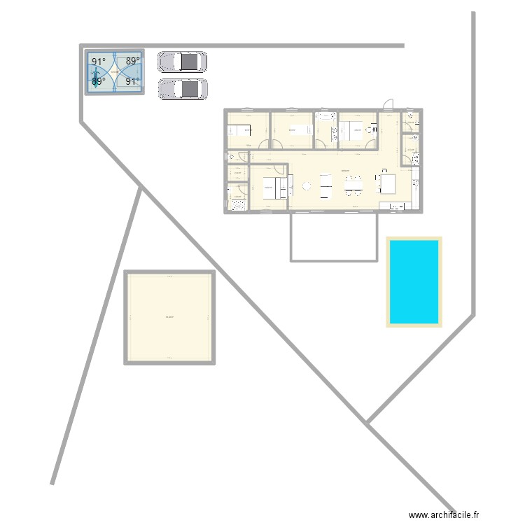 MAISON 5411. Plan de 11 pièces et 191 m2