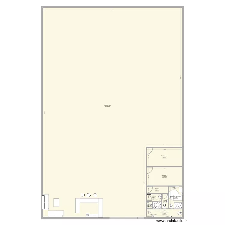 CROSSFIT SOISSONS. Plan de 11  et 649 m²