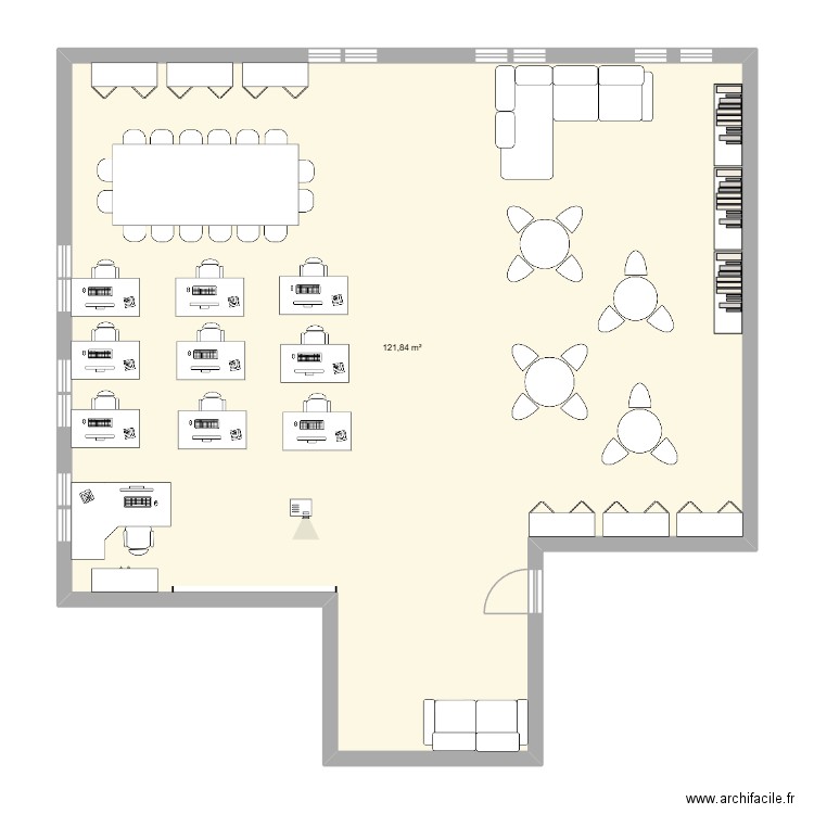 ECLORE. Plan de 1 pièce et 122 m2