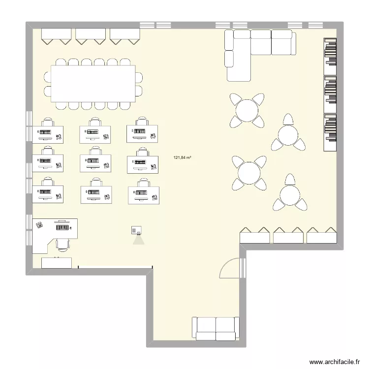 ECLORE. Plan de 1 pièce et 122 m²