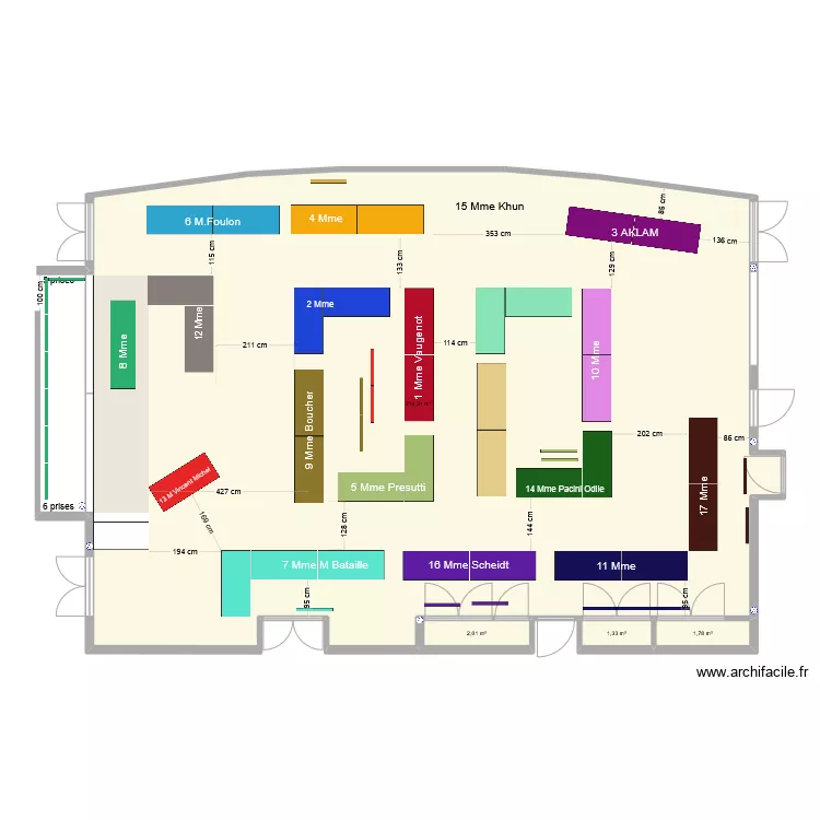 Salle des f&ecirc;tes Kanfen avec exposants 2025 au 6 janvier 2025. Plan de 