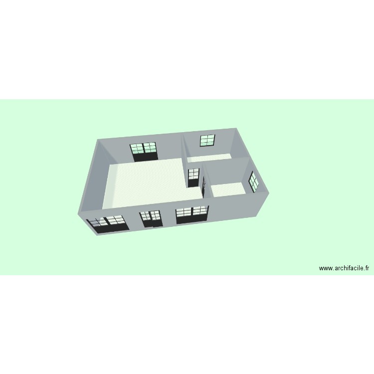 mon plan kati. Plan de 3 pièces et 62 m2