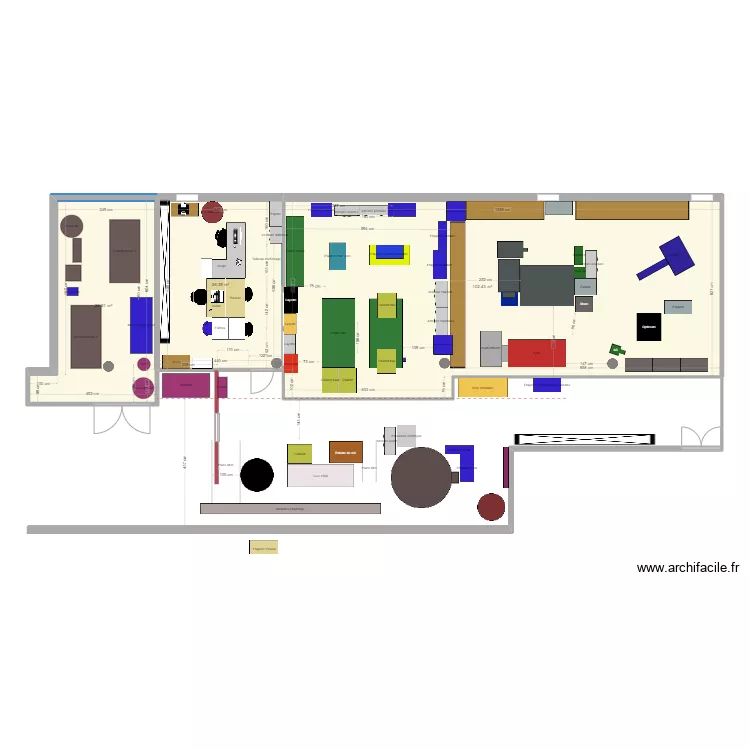 Bureau B&acirc;timent. Plan de 