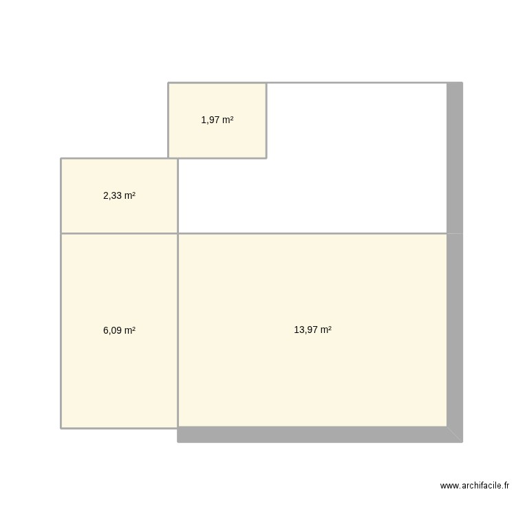 chez chou. Plan de 4 pièces et 24 m2
