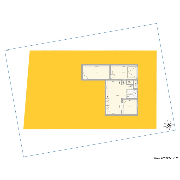 Layrac-Avant. Plan de 6 pièces et 81 m2