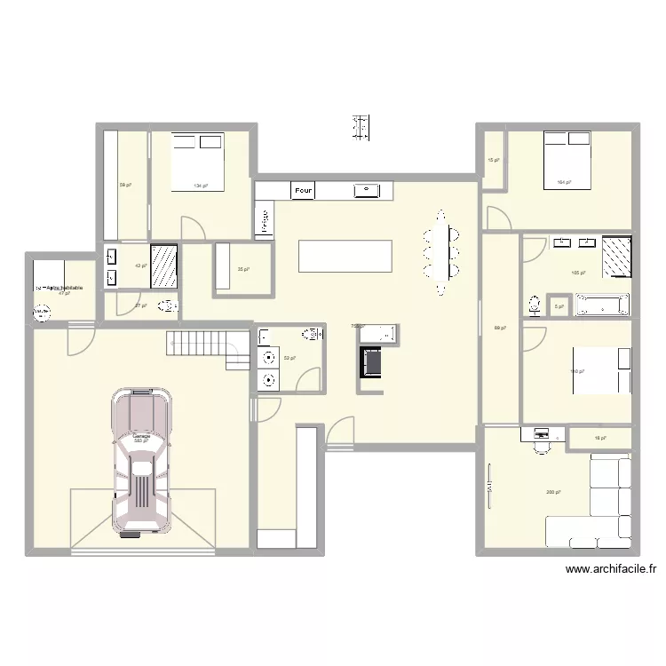 Robert V1. Plan de 17  et 229 m²