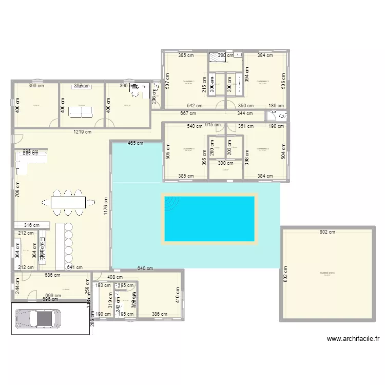 maison caz 3. Plan de 