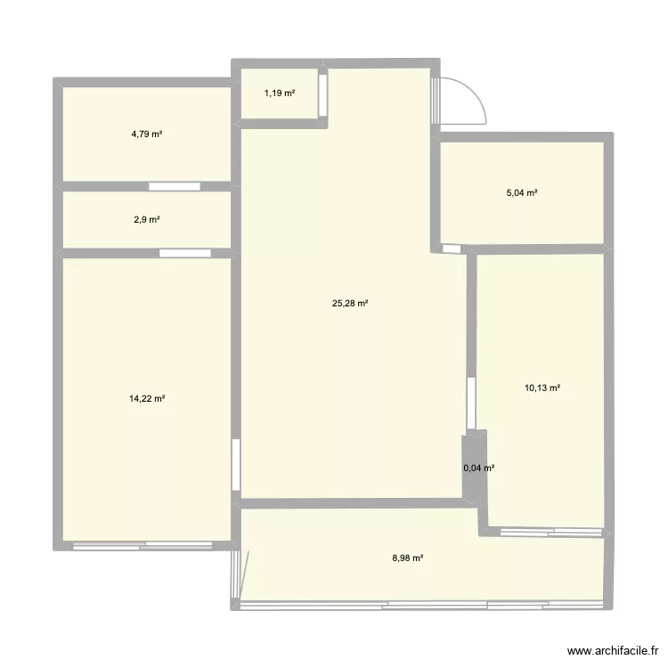 113 lecourbe. Plan de 9  et 73 m²