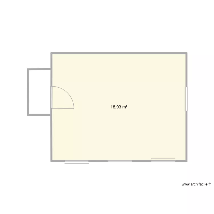 cab ext. Plan de 1  et 19 m²