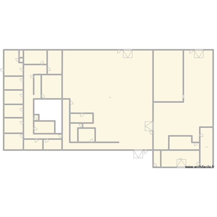 SAI 130. Plan de 27 pièces et 1474 m2