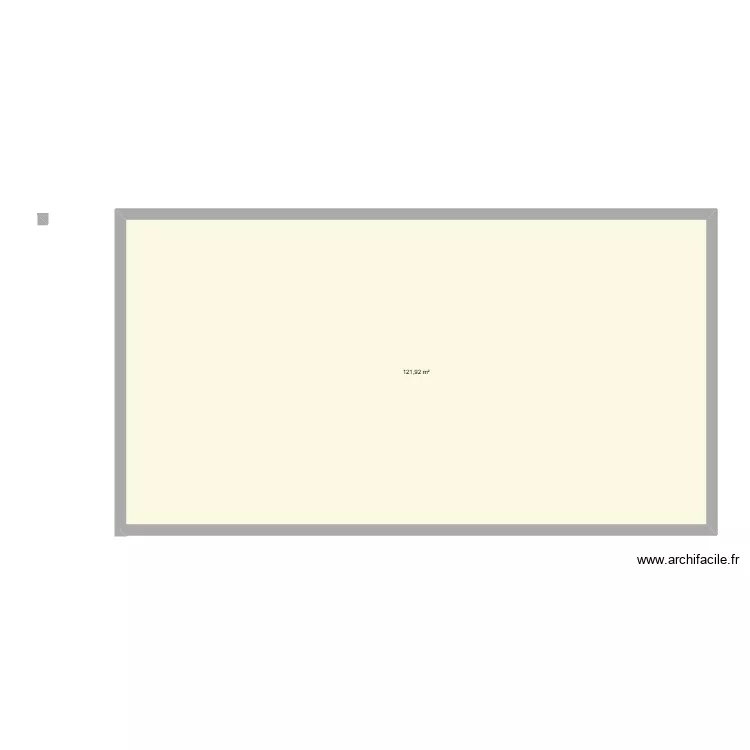plein pied. Plan de 1  et 122 m²