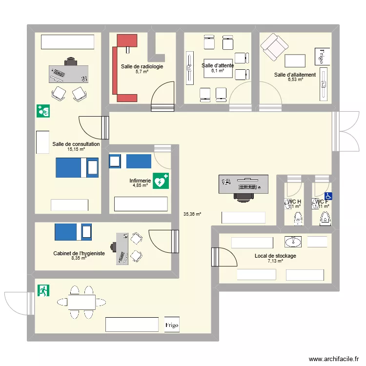 PLAN SALLE DE RADIOLOGIE 2. Plan de PLAN SALLE DE RADIOLOGIE 2. Plan de