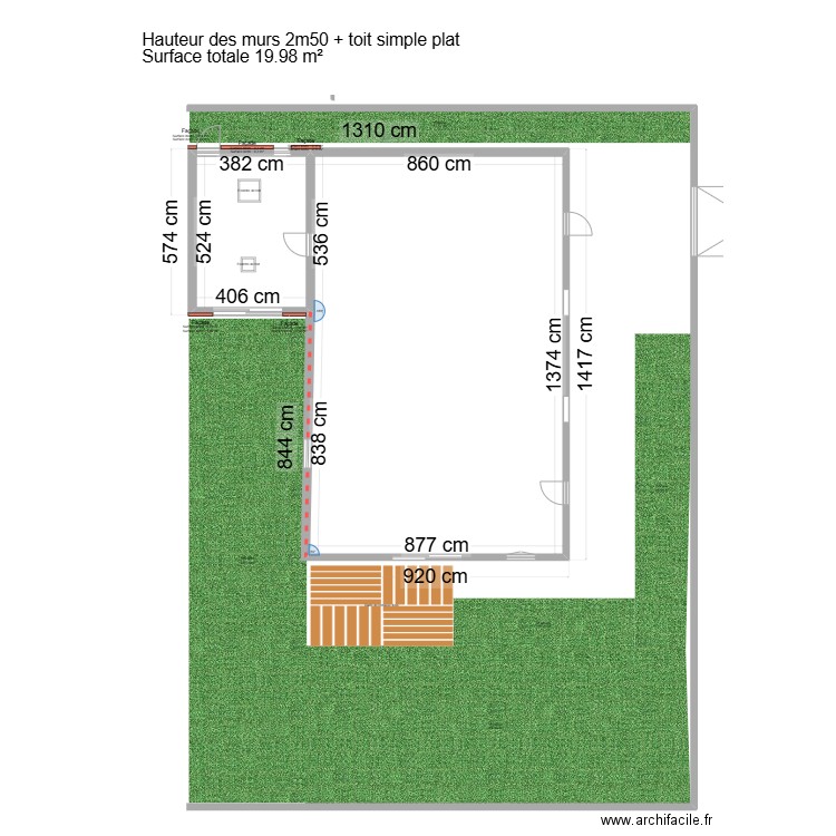 EXTENSION HAZEM SANS MOBILIER DEFINITIF . Plan de 2 pièces et 139 m2