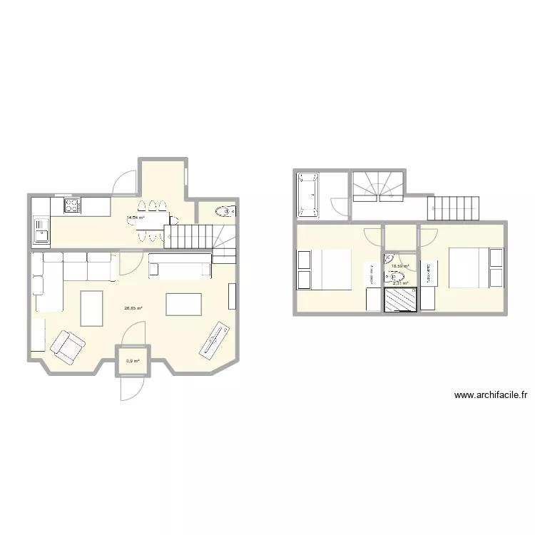 Cottage layout option 3. Plan de 