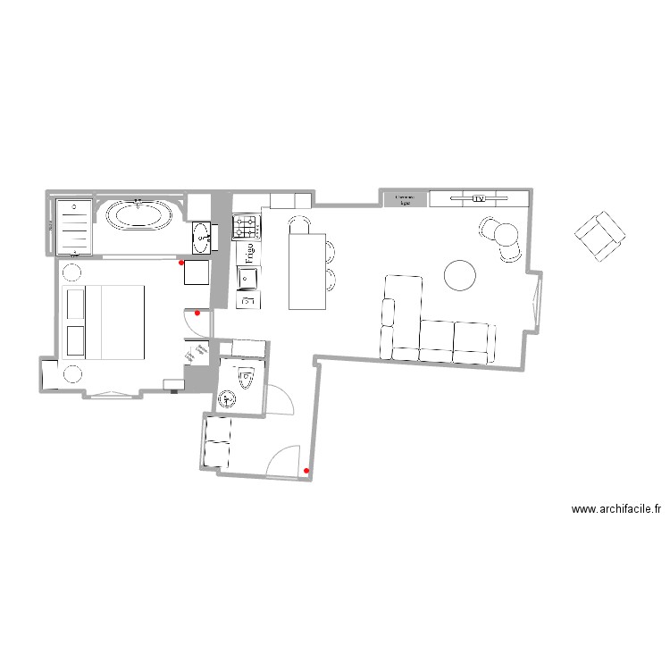 100vielledutemple-MEUBLES. Plan de 2 pièces et 0 m2