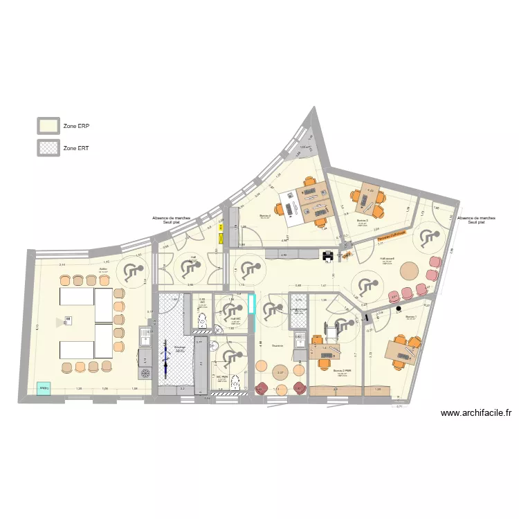 Pamiers v13 - ERP. Plan de 18  et 142 m²