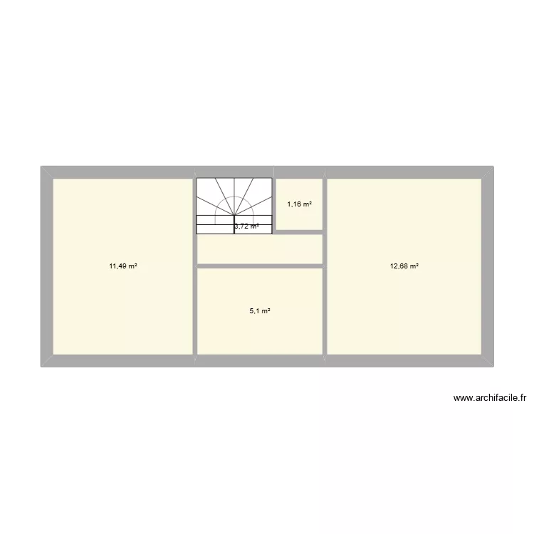 Cléden Poher 02. Plan de 5 et 34 m² Cléden Poher 02. Plan de 5 et 34 m²