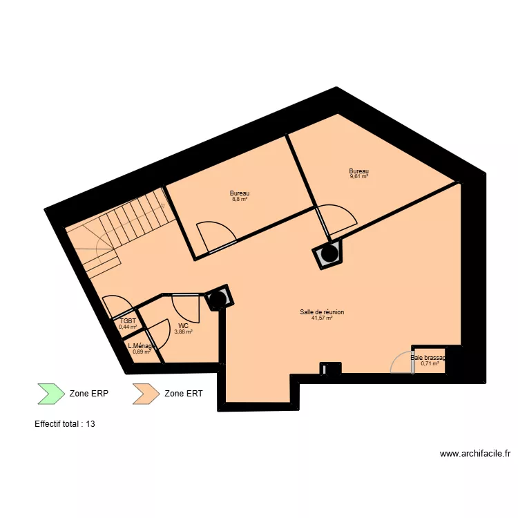 Limoges Jaures R+1 - ERP. Plan de 11 et 151 m² Limoges Jaures R+1 - ERP. Plan de 11 et 151 m²