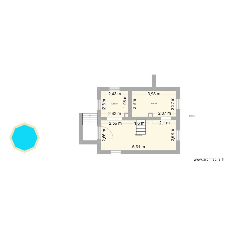 55 route des Chasseurs. Plan de 4 pièces et 32 m2