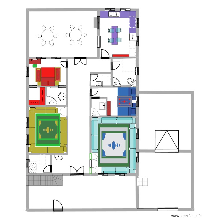 maison mohamed 4. Plan de 2 pièces et 44 m2