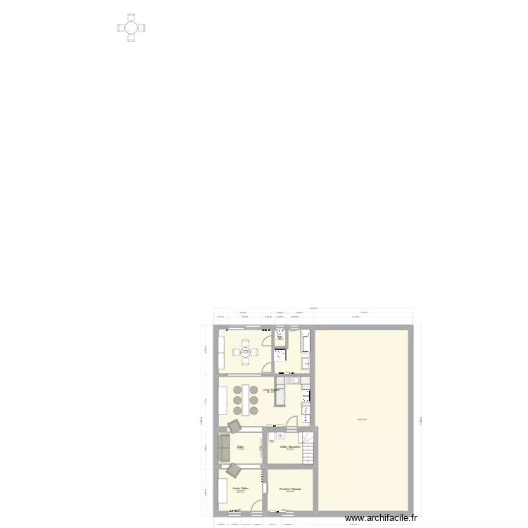 RDC 62-64. Plan de 8 Pièces et 173 m² RDC 62-64. Plan de 8 Pièces et 173 m²