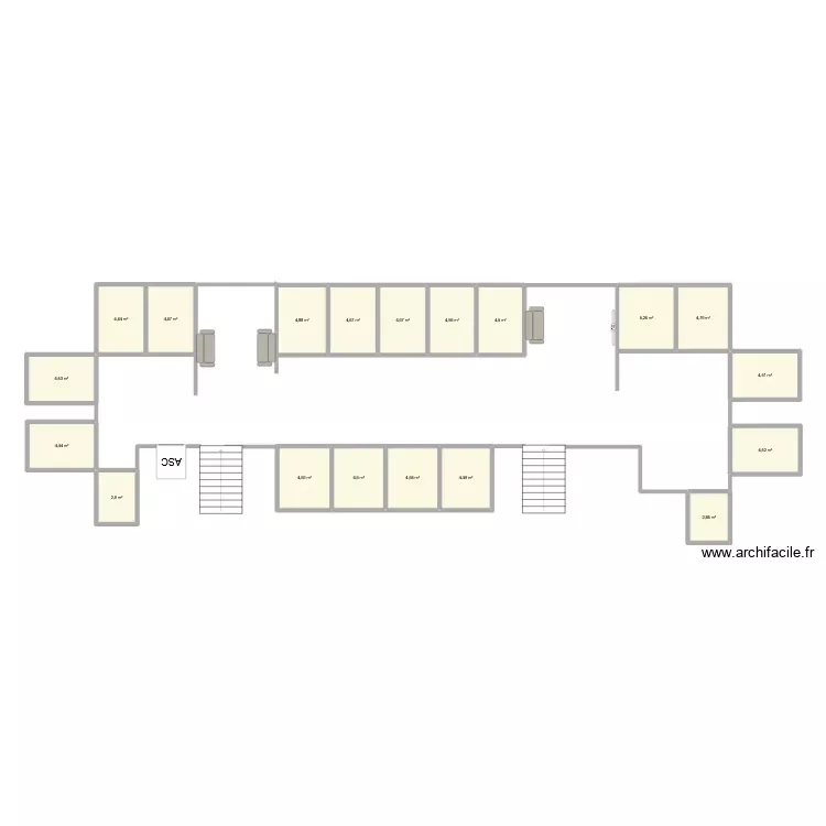 Internat seign'or. Plan de 19 Pièces et 85 m² Internat seign'or. Plan de 19 Pièces et 85 m²