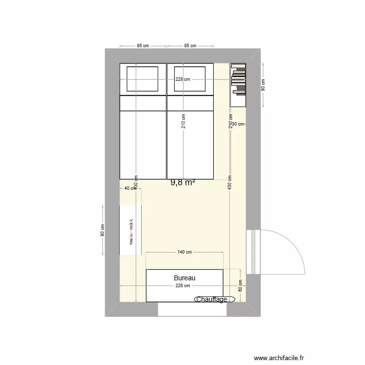 chmbre. Plan de 