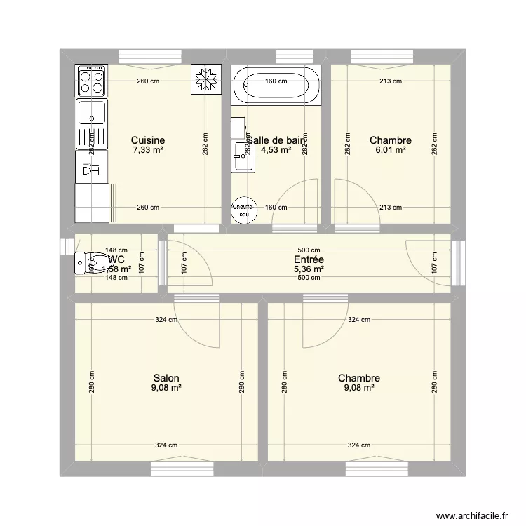 T3 CANNES STANISLAS. Plan de 