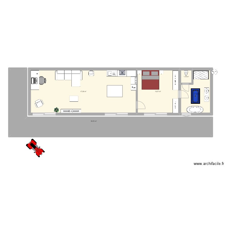 Maison Beugnâtre Henri Plan 5 pièces 119 m2 dessiné par HenriLoze