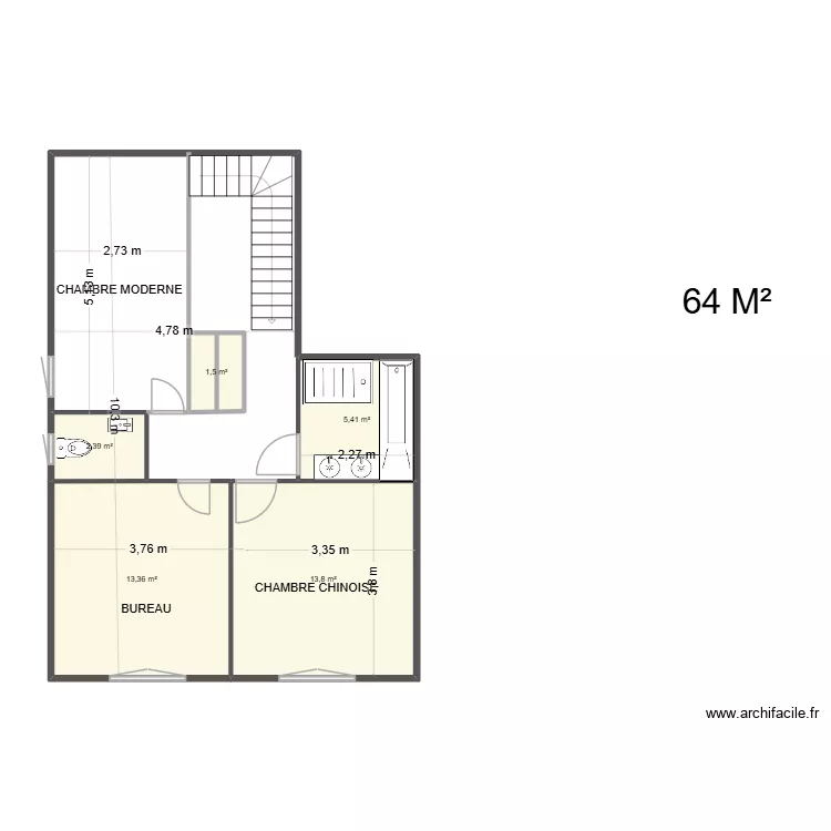 DRAGUIGNAN ETAGE DEF 2. Plan de 5 Pièces et 36 m²