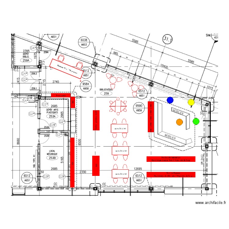 Bibliothèque NEp Outremont. Plan de 0 pièce et 0 m2