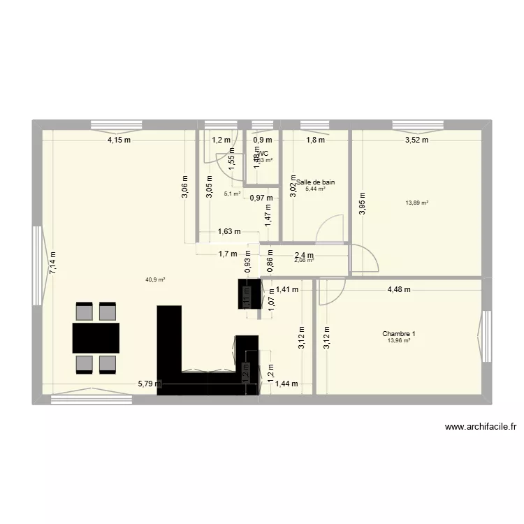 Nathalie. Plan de 7 et 83 m² Nathalie. Plan de 7 et 83 m²