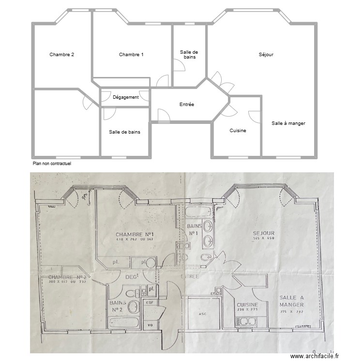 javel. Plan de 8 pièces et 353 m2