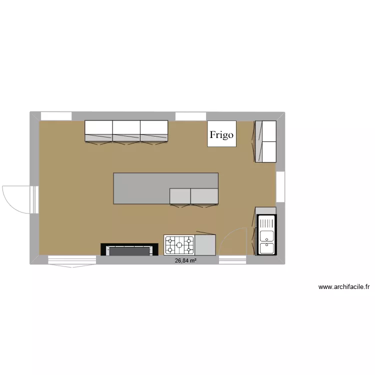 sonnac  cuisine. Plan de 