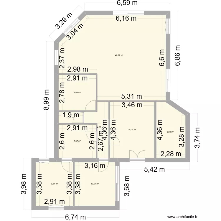 Maison Hautefage. Plan de 