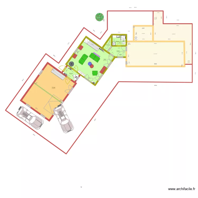 PLAN PC EXT (ENTREE - SDB - PLACARD) + PC GARAGE + SALON + ATELIER) 5. Plan de 