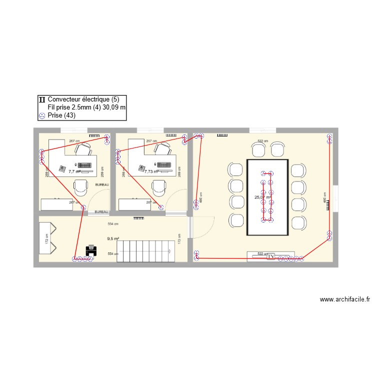 projet wide-int prises étage. Plan de 0 pièce et 0 m2