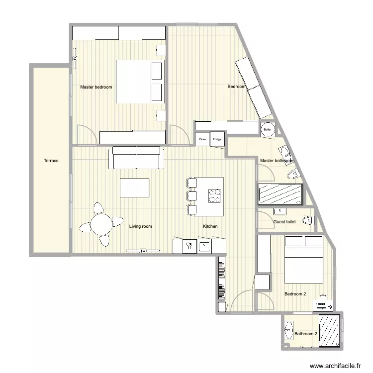 cap d\'ail russe SOL 2. Plan de 12  et 105 m²