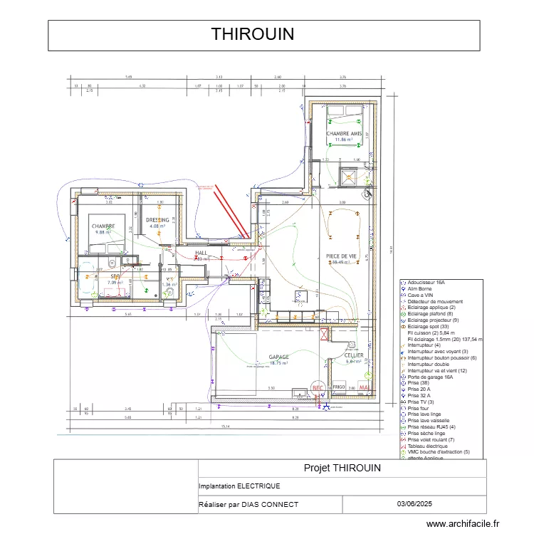 Projet THIROUIN. Plan de 