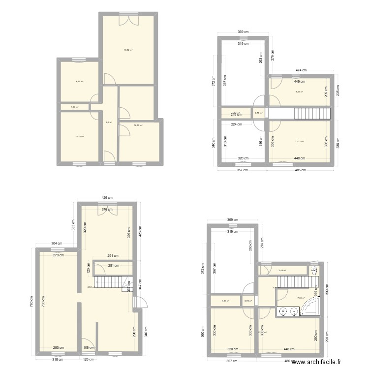 appart Maguy. Plan de 17 pièces et 187 m2